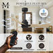 Atlas Alessandra 56 inch Matte Black with Light Maple Tone Blades Transitional Ceiling Fan